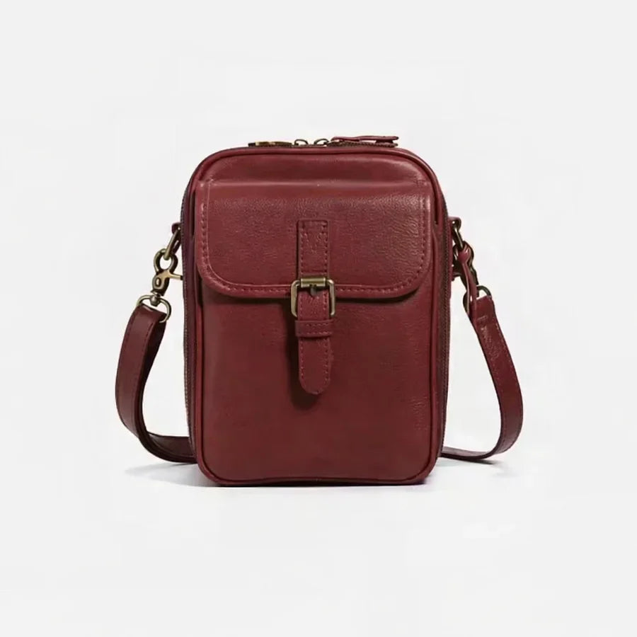 Women's Crossbody Bag with Adjustable Strap and Flap Closure