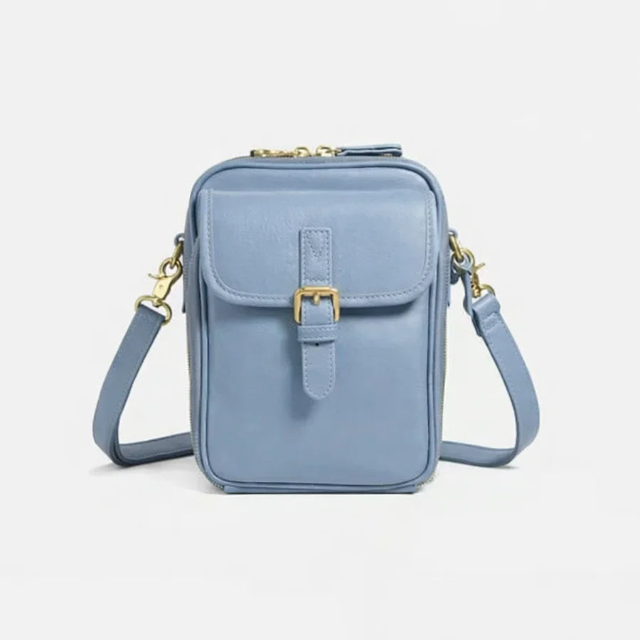 Women's Crossbody Bag with Adjustable Strap and Flap Closure