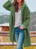 Women's Long-Sleeved Coat with Buttons