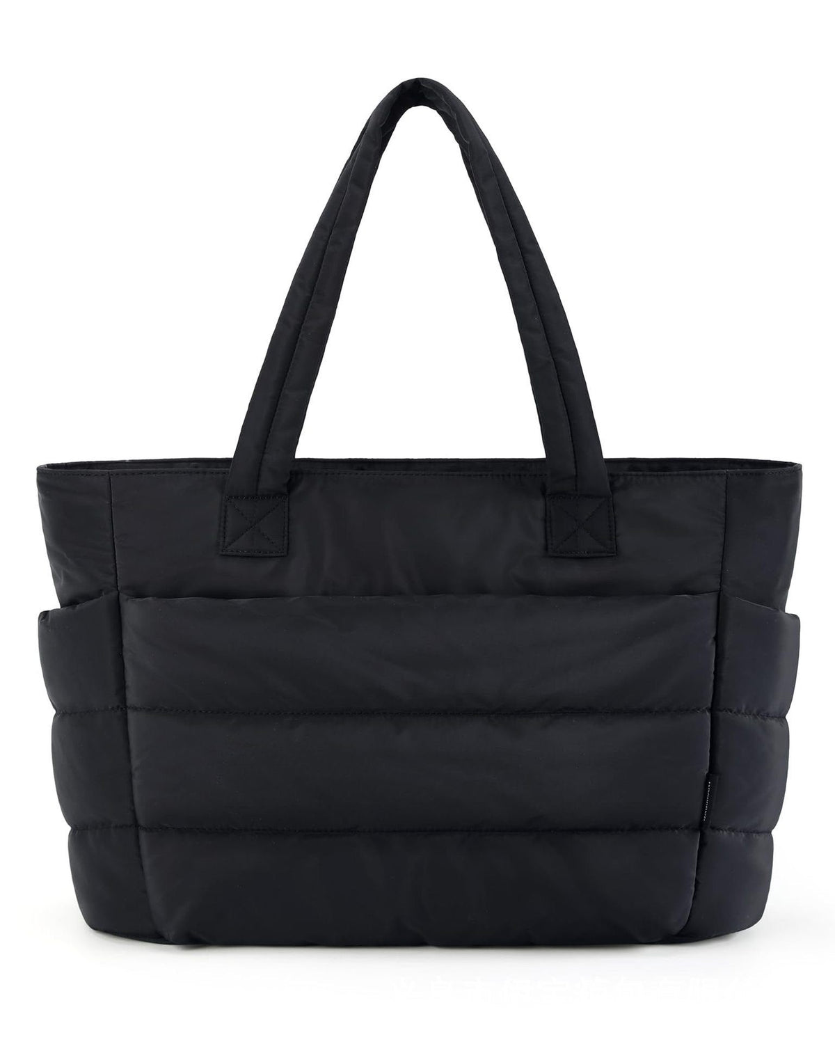 Women's Quilted Puffer Tote Bag with Side Pockets