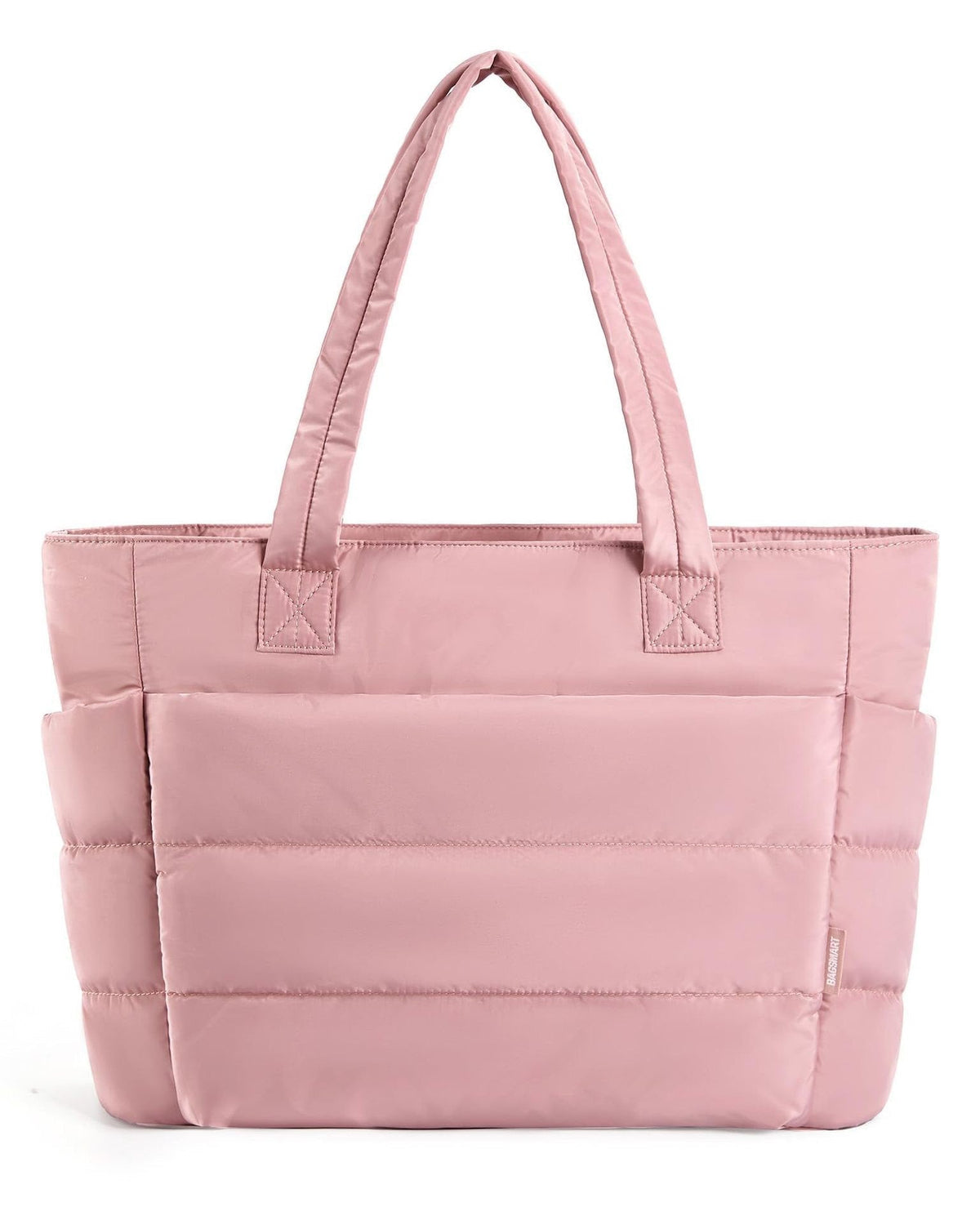 Women's Quilted Puffer Tote Bag with Side Pockets