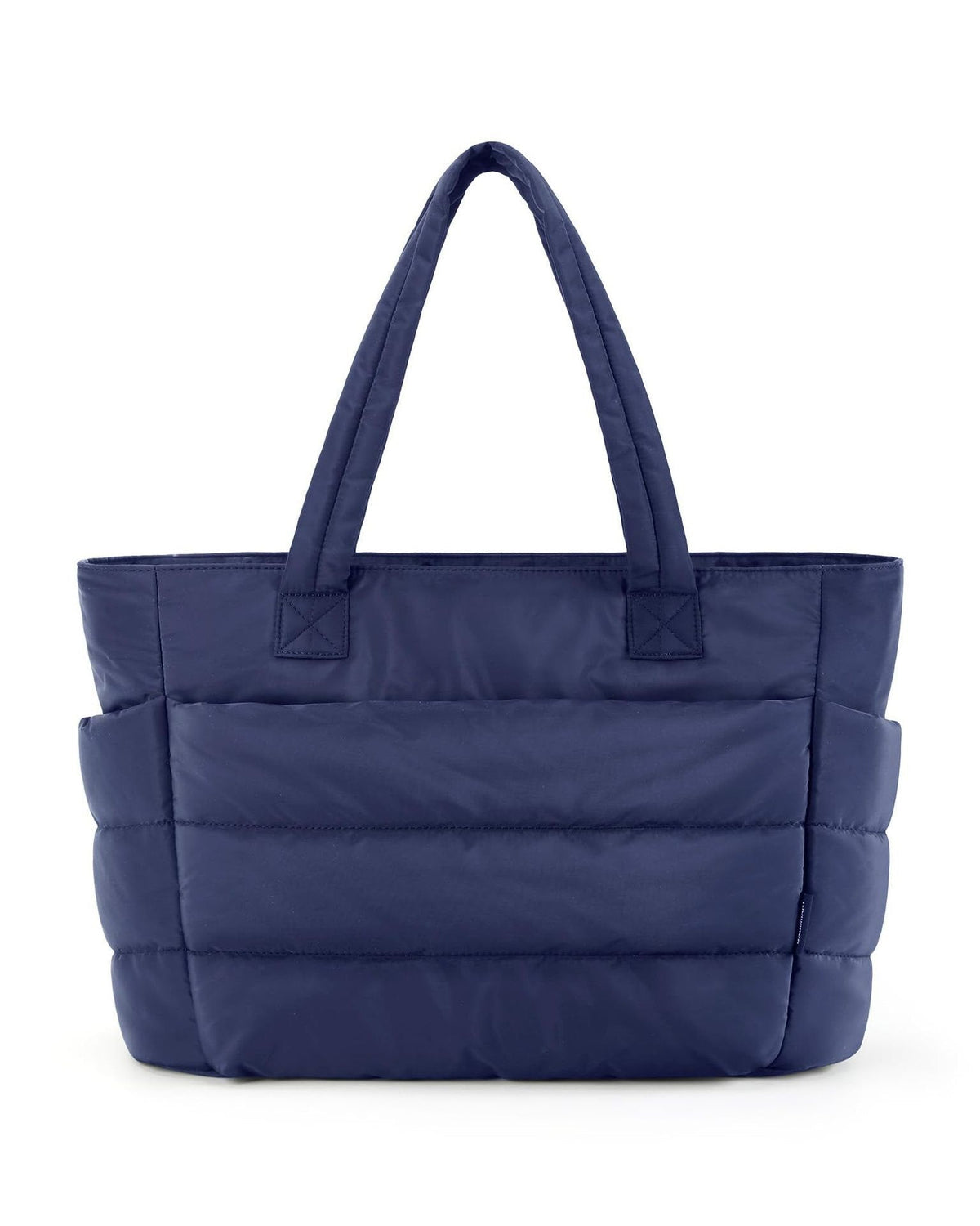 Women's Quilted Puffer Tote Bag with Side Pockets