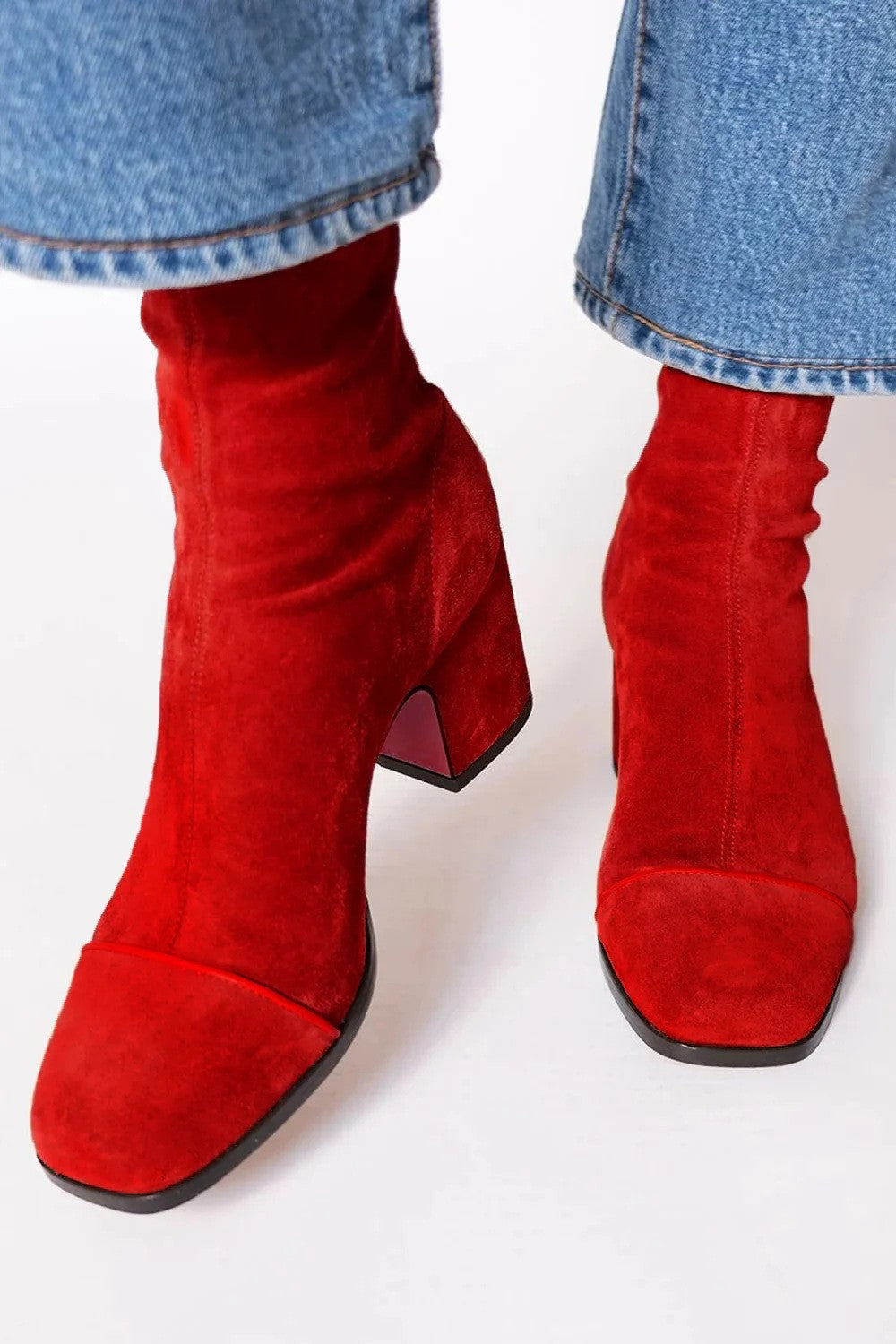 Women's Boots with Square Toe and Block Heel