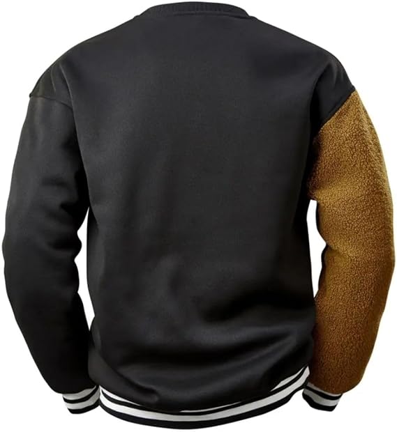 Men's Sweatshirt with Teddy Bear Appliqué