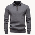 Men's Jacquard Knit Sweater with Half Zip