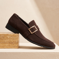 Men's Slip-On Leather Loafers with Soft Lining and Light Sole