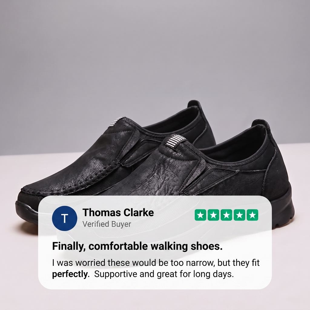 Men's Comfort Slip-On Shoes with Cushioned Insole and Breathable Mesh
