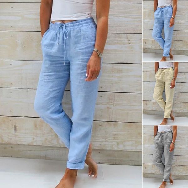 Women's Pants with Adjustable Waist and Relaxed Fit