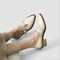 Women's Mary Jane Shoes with Softly Contoured Toe and Low Block Heel