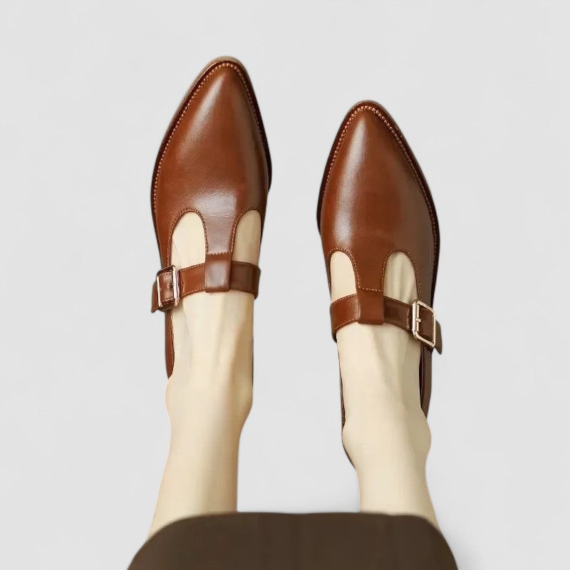 Women's Mary Jane Shoes with Softly Contoured Toe and Low Block Heel