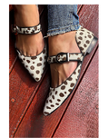 Women's Shoes with Pointed Toe, Instep Strap and Low-Profile Sole